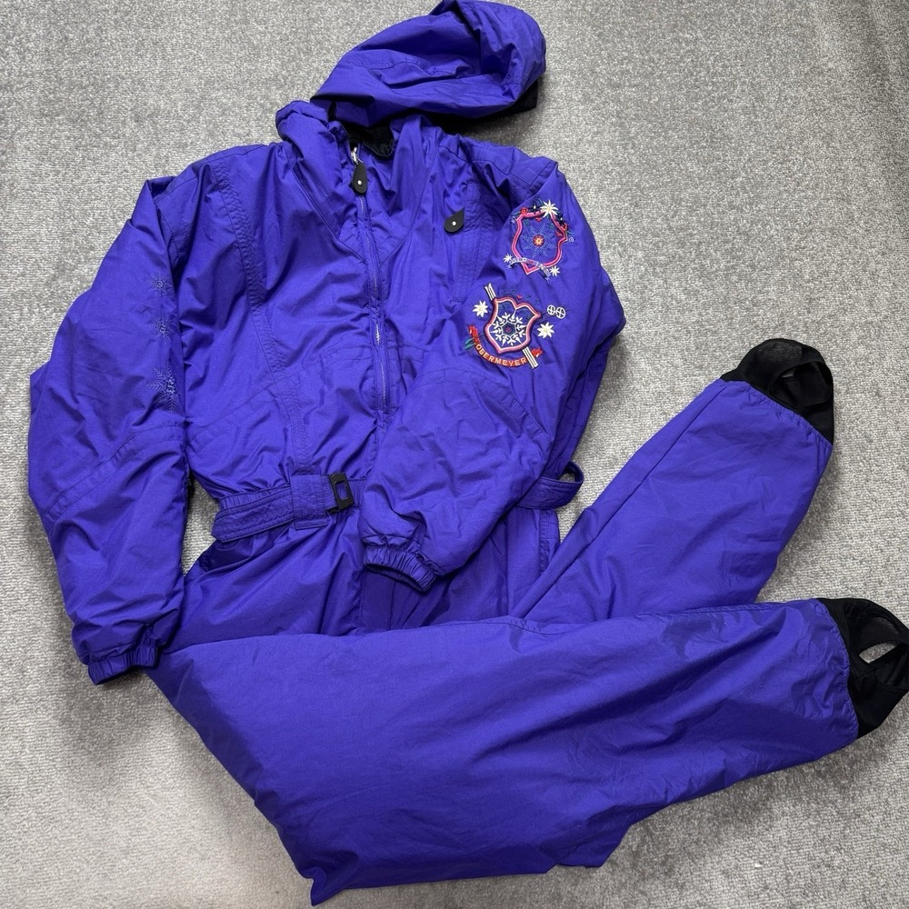 Obermeyer Women's 12 Isabella Ski Suit 1 Piece Snow Purple Alpine Hood